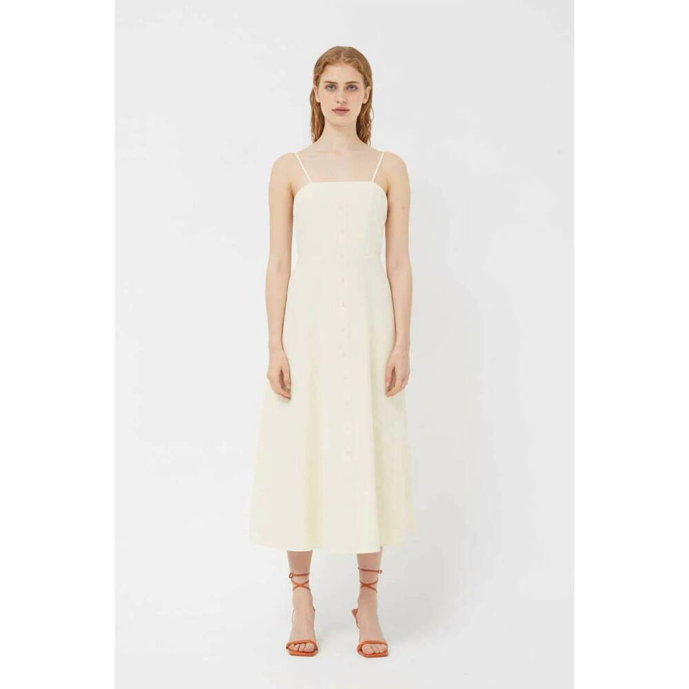 NEW COMPANIA FANTASTICA long open back dress in ecru